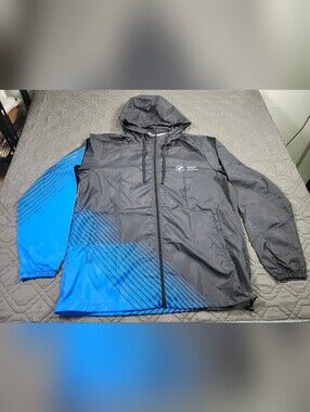 BMW Performance Black & Blue Hooded Windbreaker Jacket